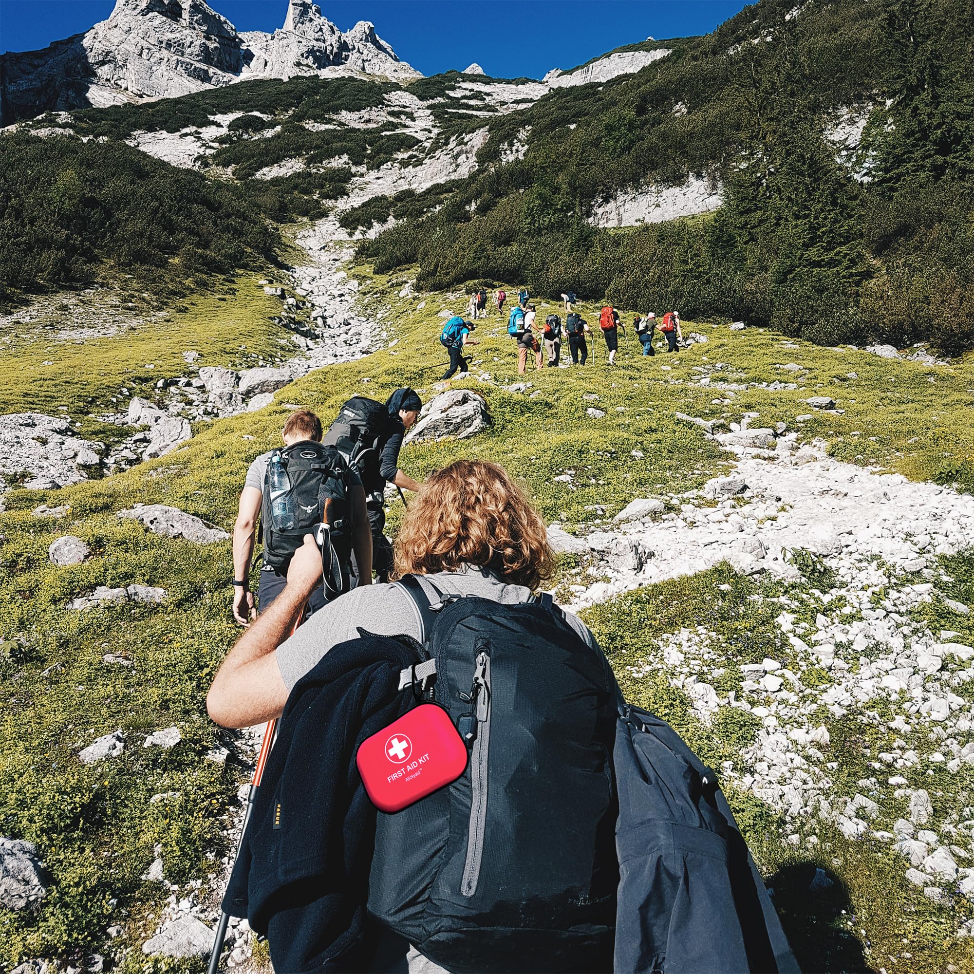 Mini First Aid Kit - 120 Piece Small Waterproof Hard Shell Medical Kit
