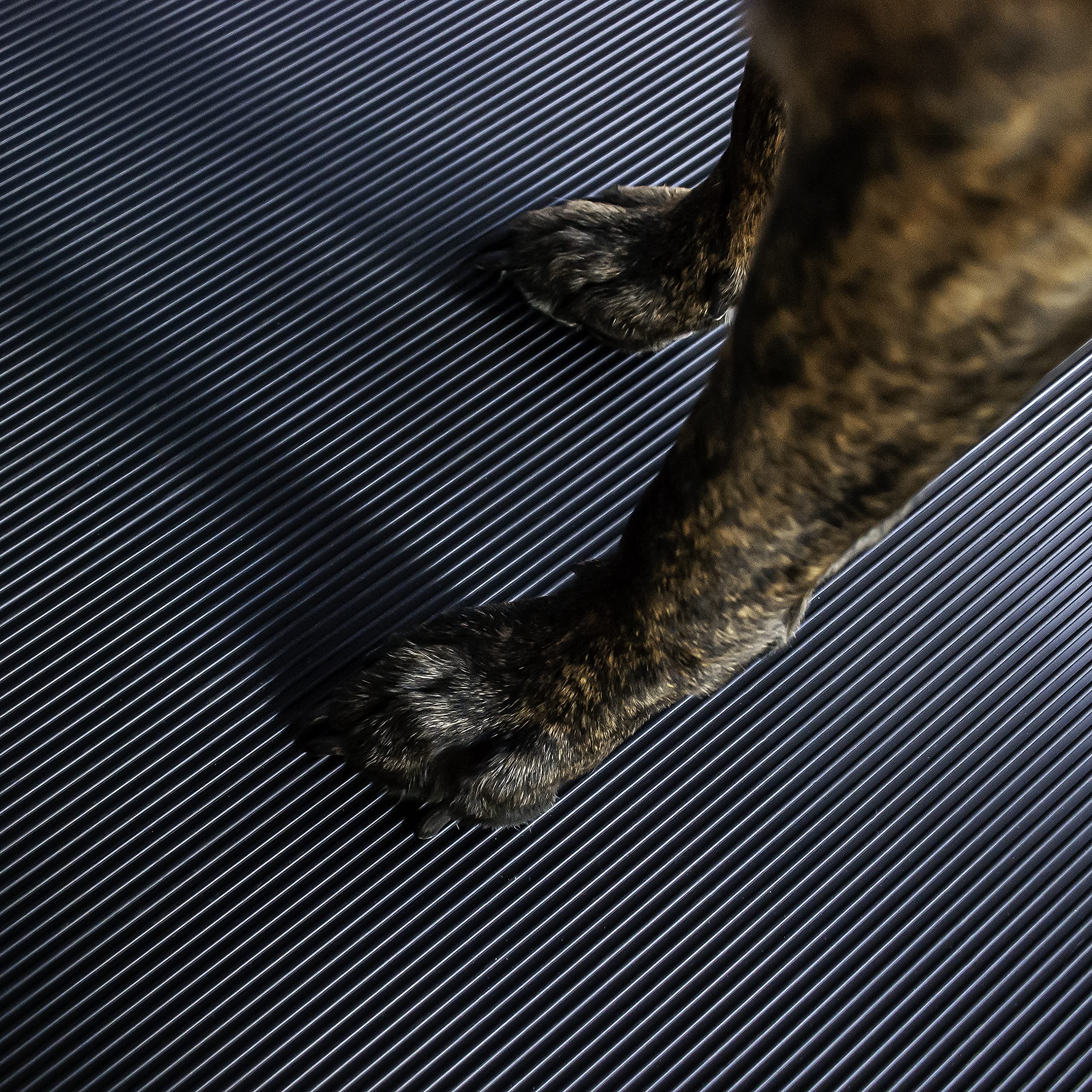 Vinyl Round Rib Commercial Grade Matting, Heavy Duty Floor Mat for Garages