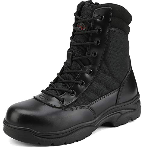 [1 Pair] Safety Industrial & Construction Steel Toe Work Boots, Slip Resistant ASTM F2413-18