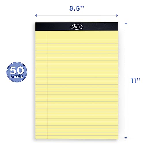 Yellow Legal Notepads 8.5 x 11 (Pack of 3 & 12)