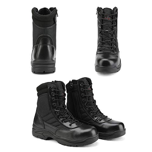 [1 Pair] Safety Industrial & Construction Steel Toe Work Boots, Slip Resistant ASTM F2413-18