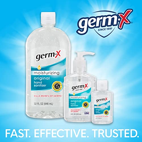 Hand Sanitizer, Non-Drying Moisturizing Gel 8 Fl Oz Pump Bottle (Pack of 12)