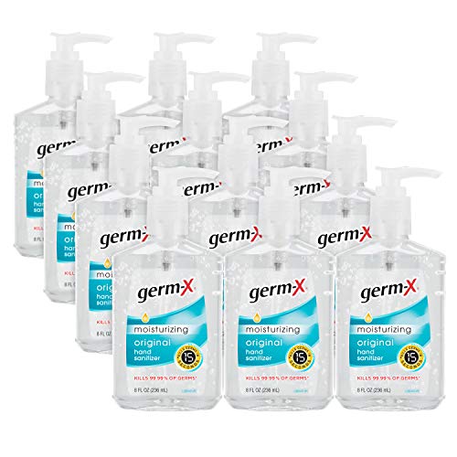 Hand Sanitizer, Non-Drying Moisturizing Gel 8 Fl Oz Pump Bottle (Pack of 12)