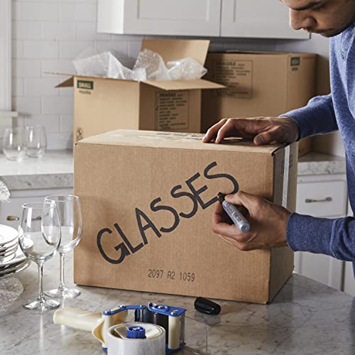 SHARPIE King Size Permanent Markers, Large Chisel Tip, Great For Poster Boards, Black, 12 Count