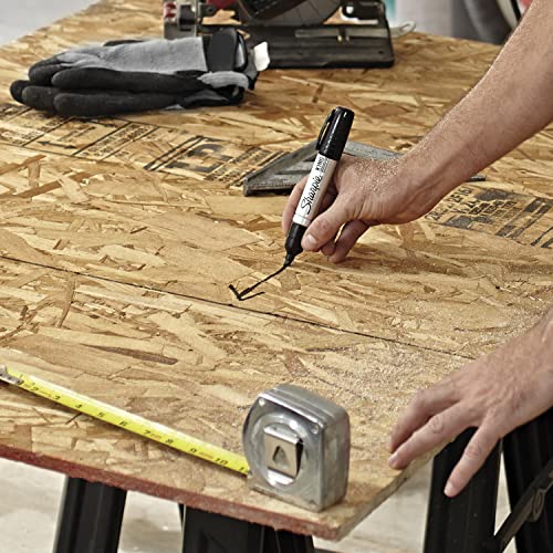 SHARPIE King Size Permanent Markers, Large Chisel Tip, Great For Poster Boards, Black, 12 Count