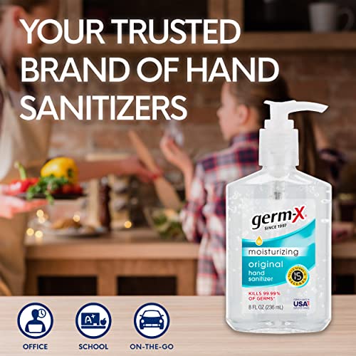 Hand Sanitizer, Non-Drying Moisturizing Gel 8 Fl Oz Pump Bottle (Pack of 12)