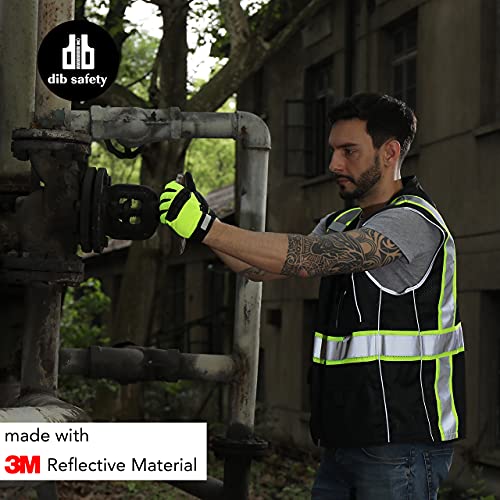 [1 PC] Safety Vest Reflective Yellow Mesh, ANSI Class 2 Heavy Duty