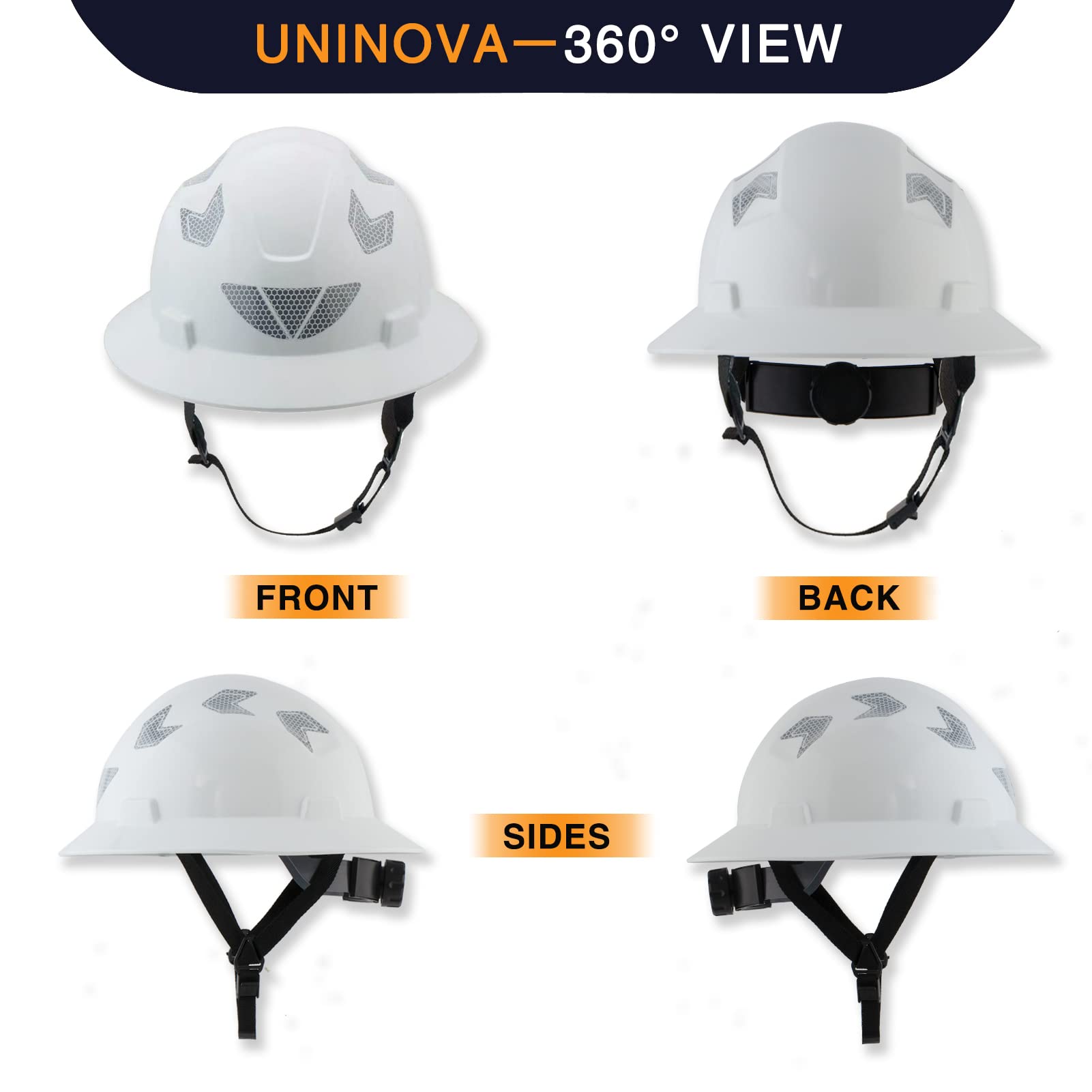 [1 PC] Full Brim Hard Hat, Electrical Class E,ANSI Z89.1 Approved OSHA Safety Helmet
