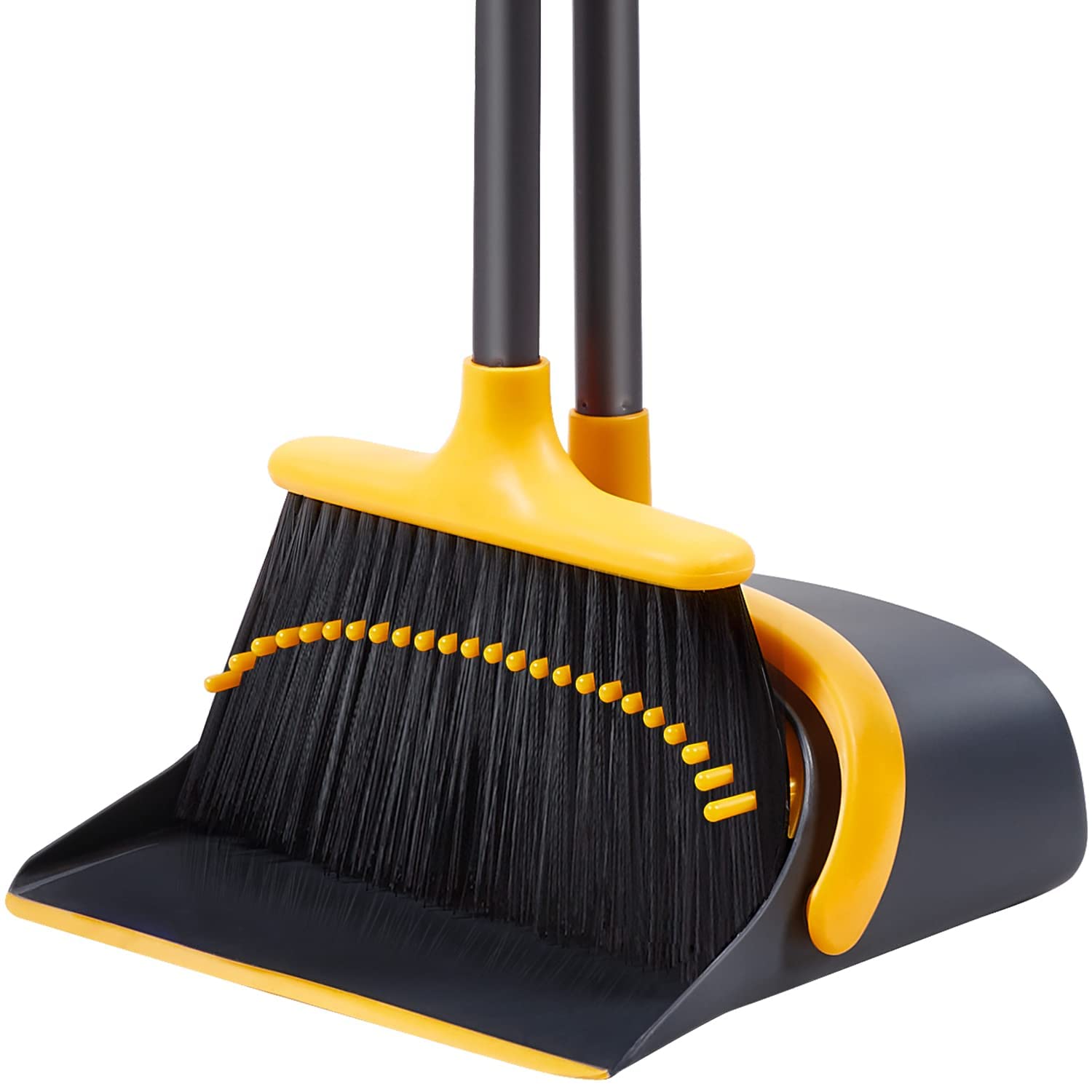 52" Long Handle Broom with Stand Up Dustpan Combo Set