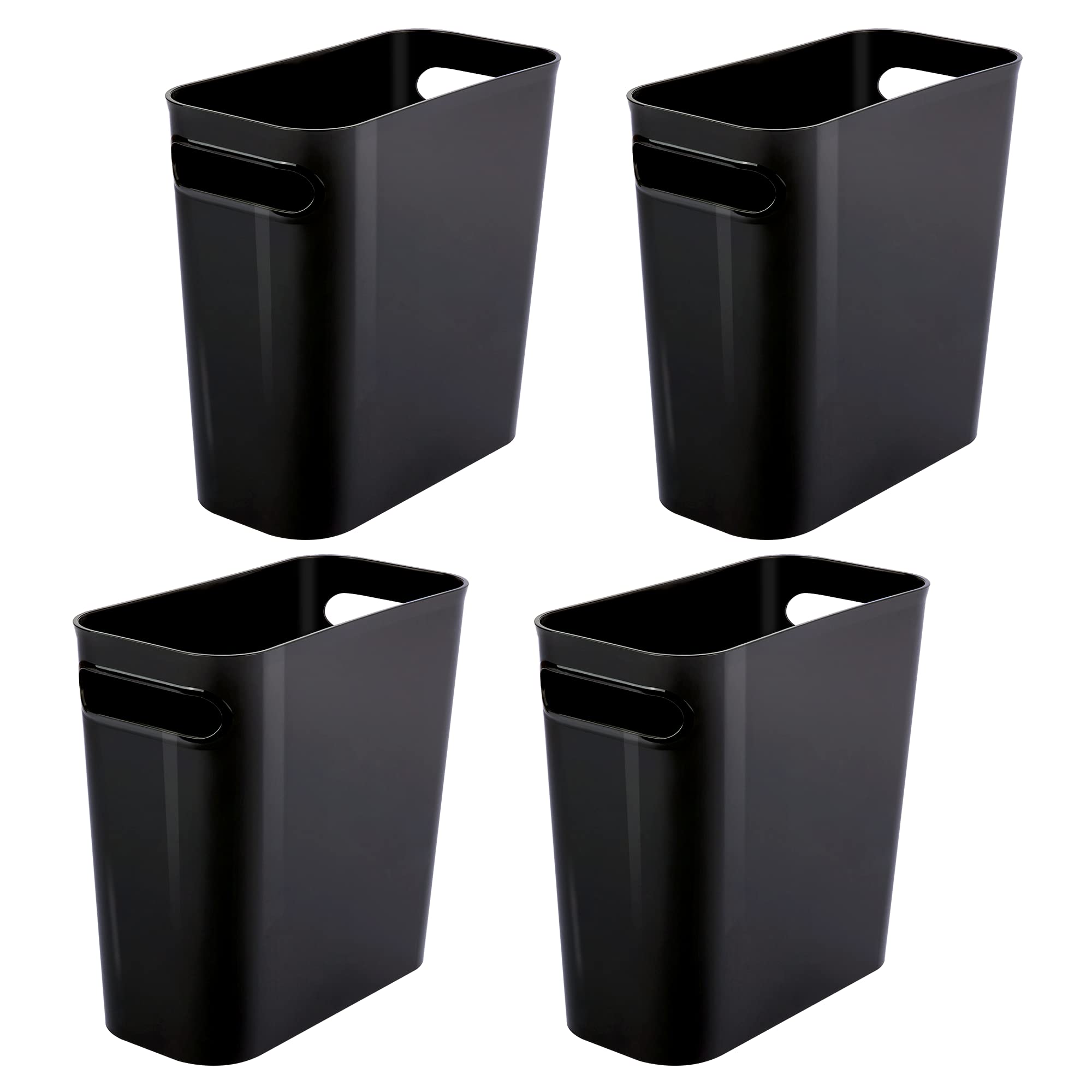 4 Pack Plastic Small Trash Can, 1.5 Gallon/5.7 L