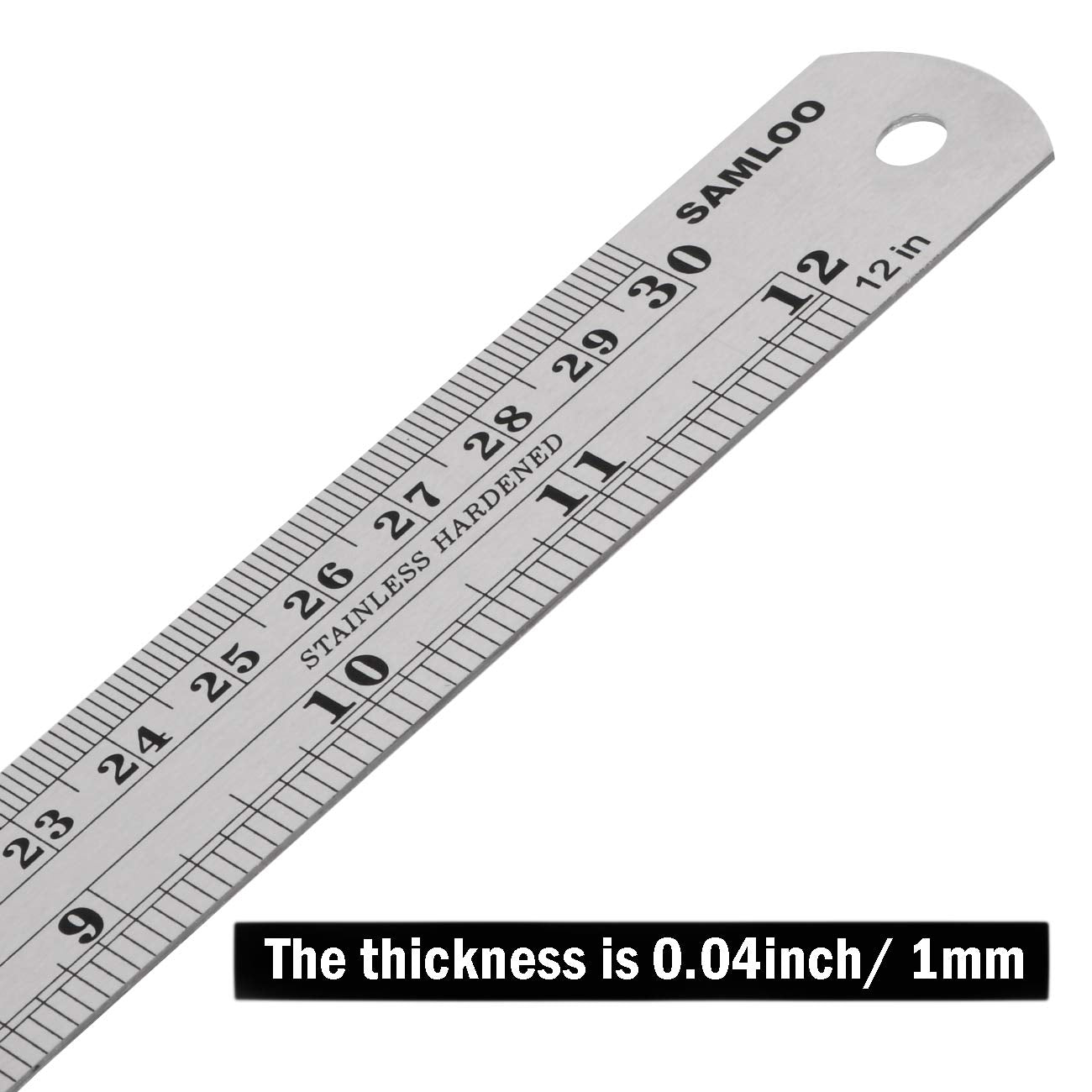 12 Inch Stainless Steel Ruler (30CM)