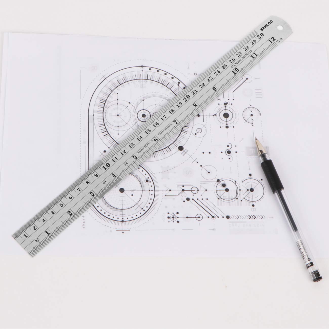 12 Inch Stainless Steel Ruler (30CM)
