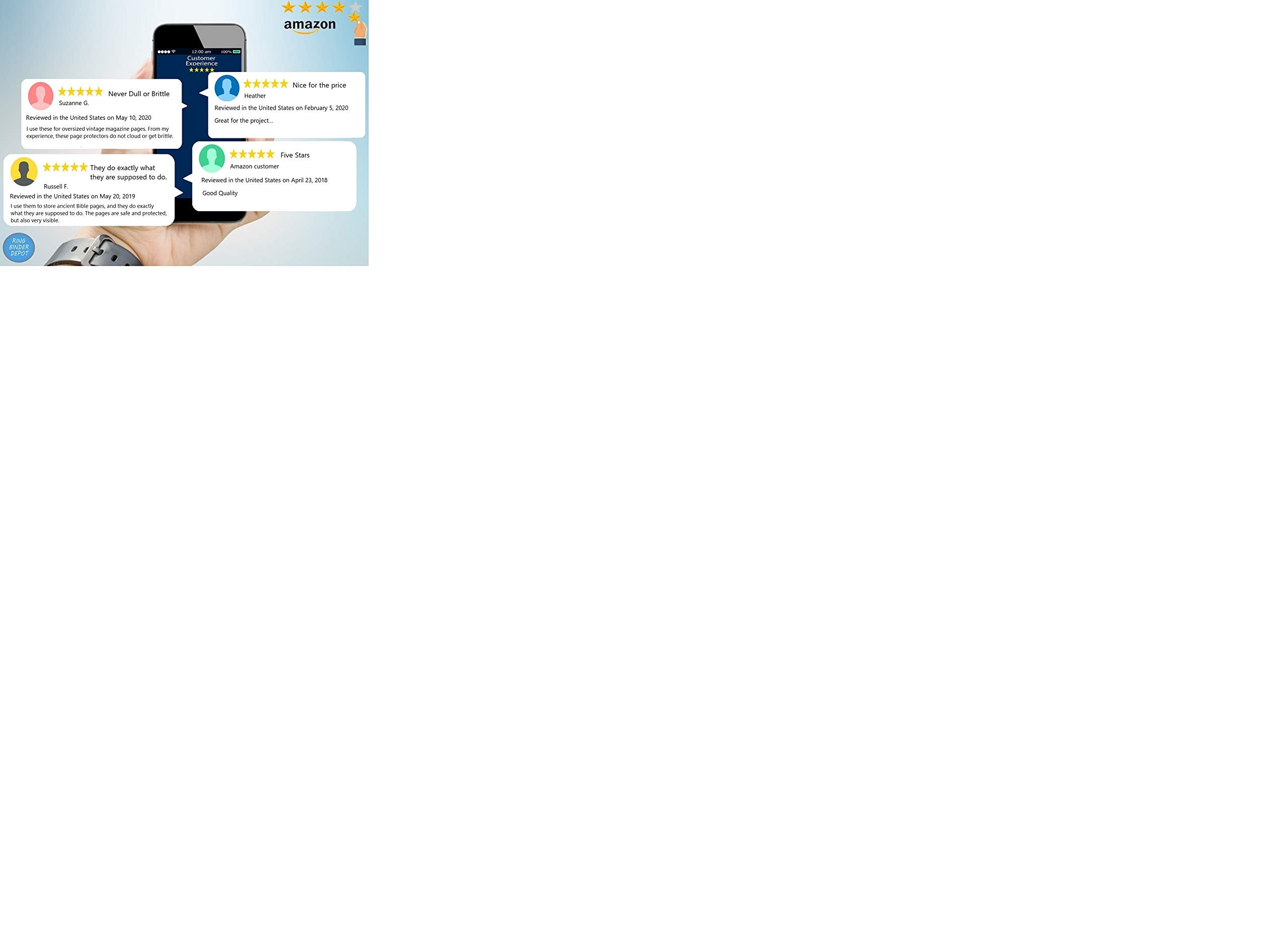 [25 Pack] 11x17 Sheet Protectors with 90 Microns Thick