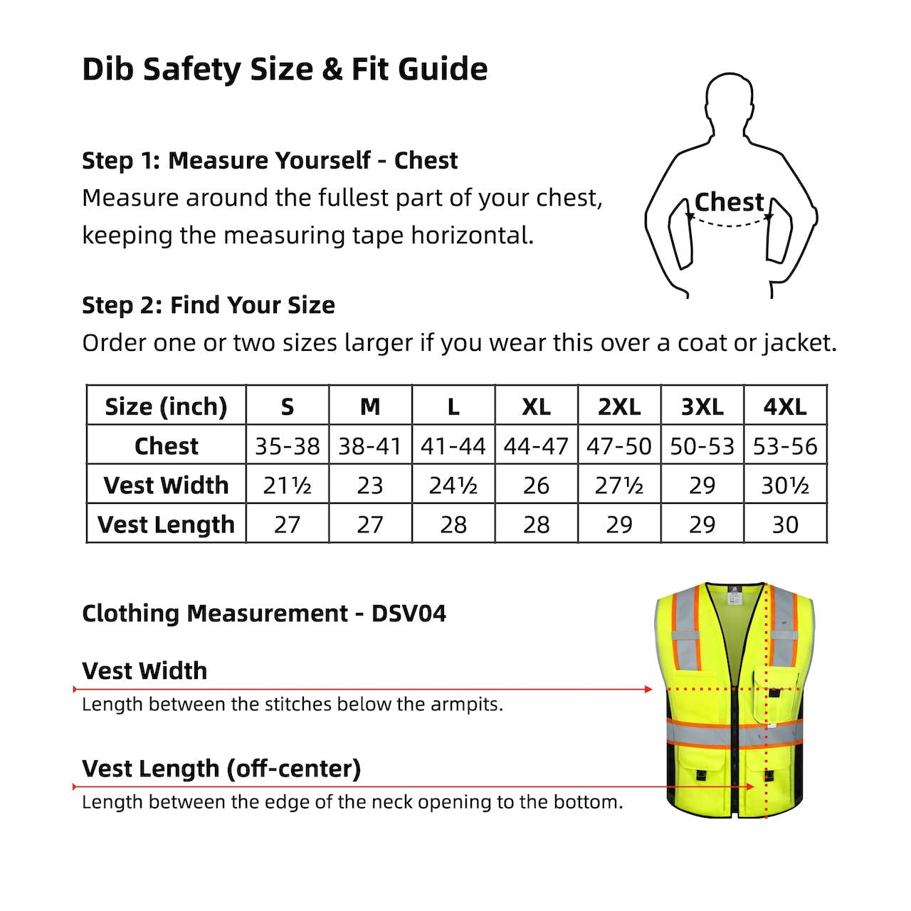 [1 PC] Safety Vest Reflective Yellow Mesh, ANSI Class 2 Heavy Duty