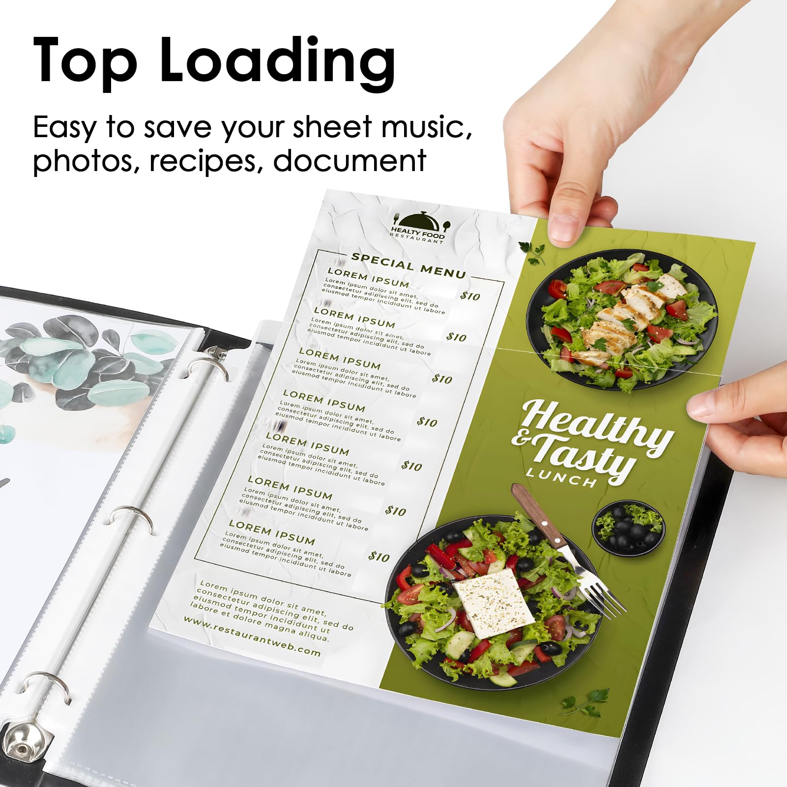 [30,50 & 100 Pack] Sheet Protectors 11 x 17 inch, Ledger Size, 3 Ring Binder