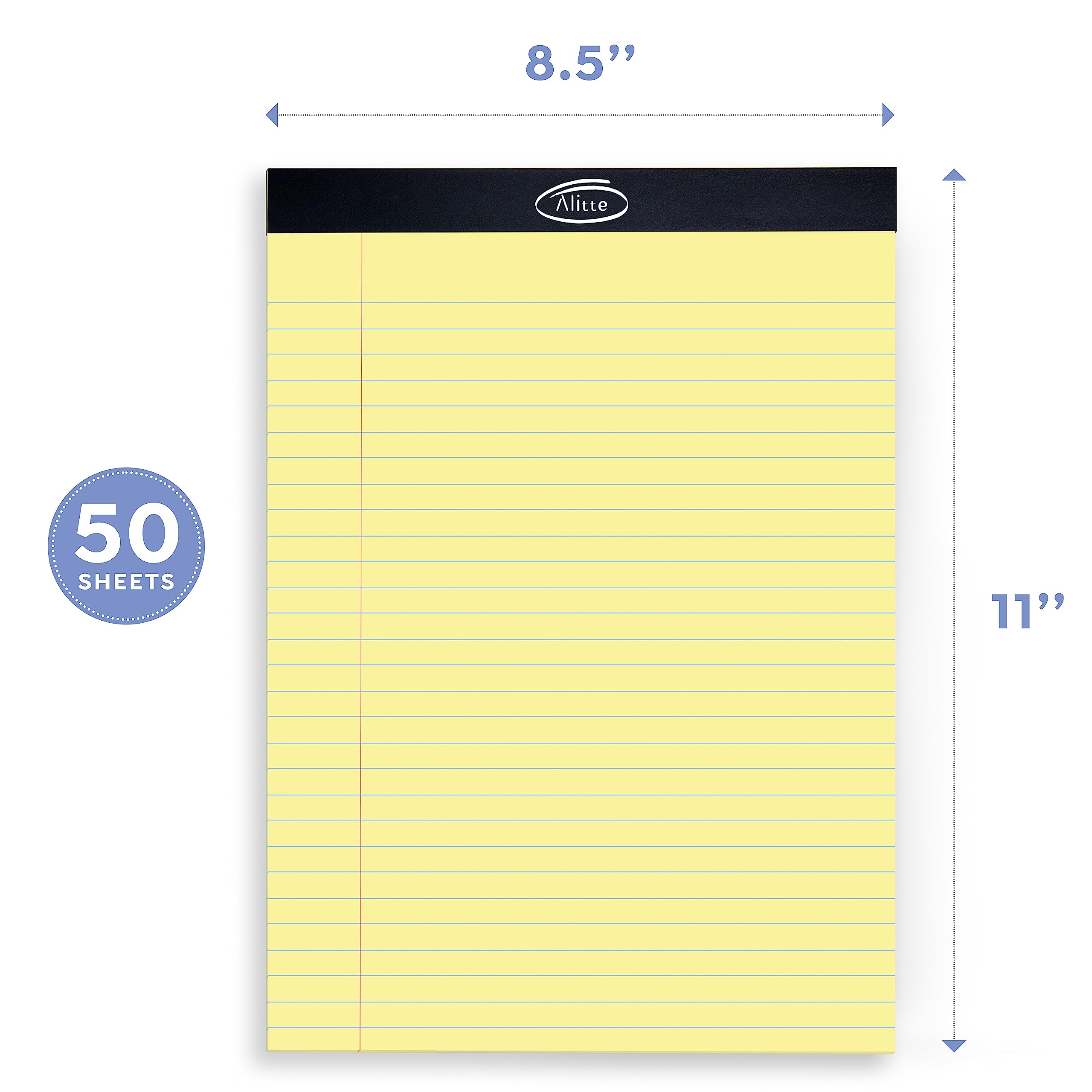 Yellow Legal Notepads 8.5 x 11 (Pack of 3 & 12)