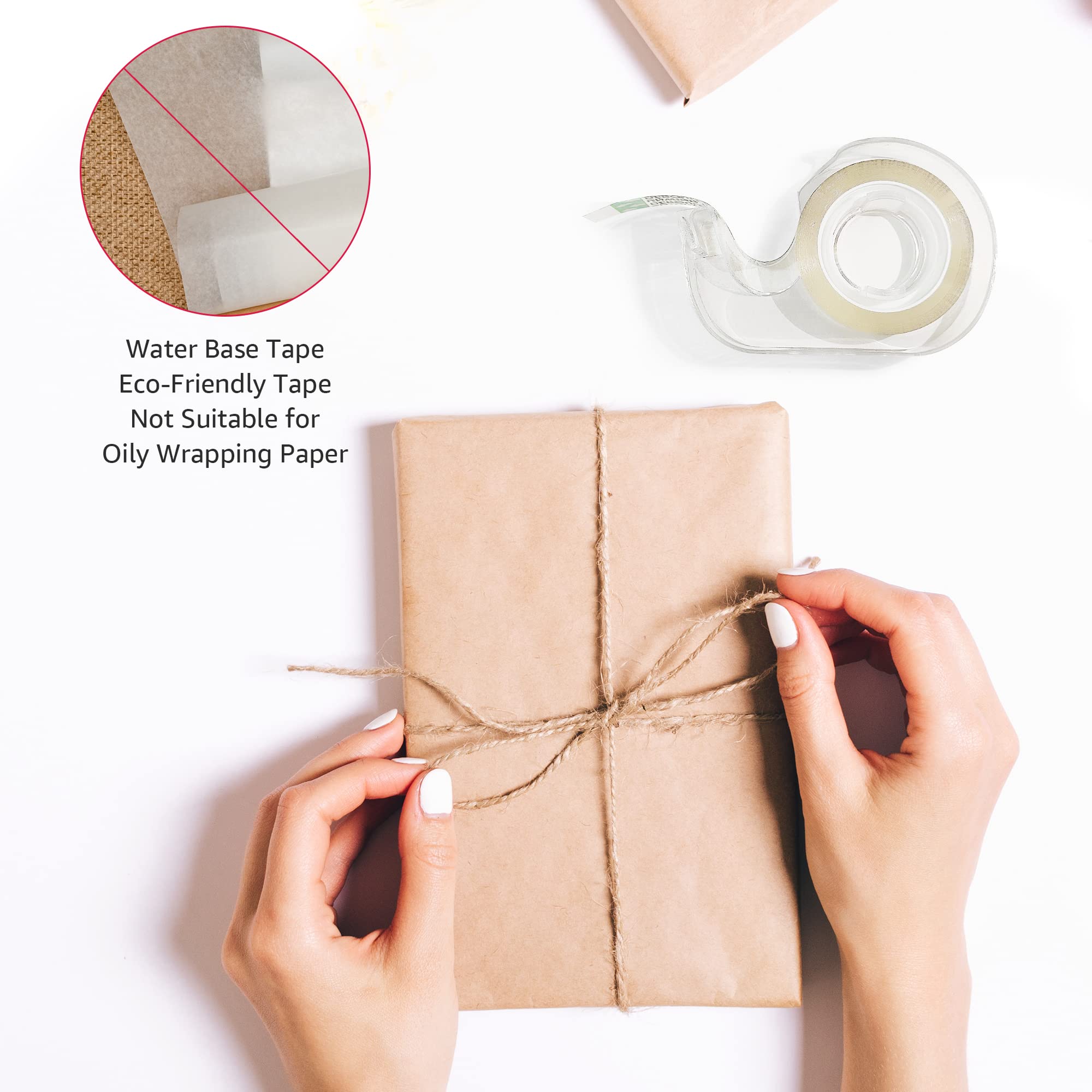 Basics Double Sided Tape with Dispenser, Narrow Width, 1/2 x 252 inches, 3-Pack, Translucence