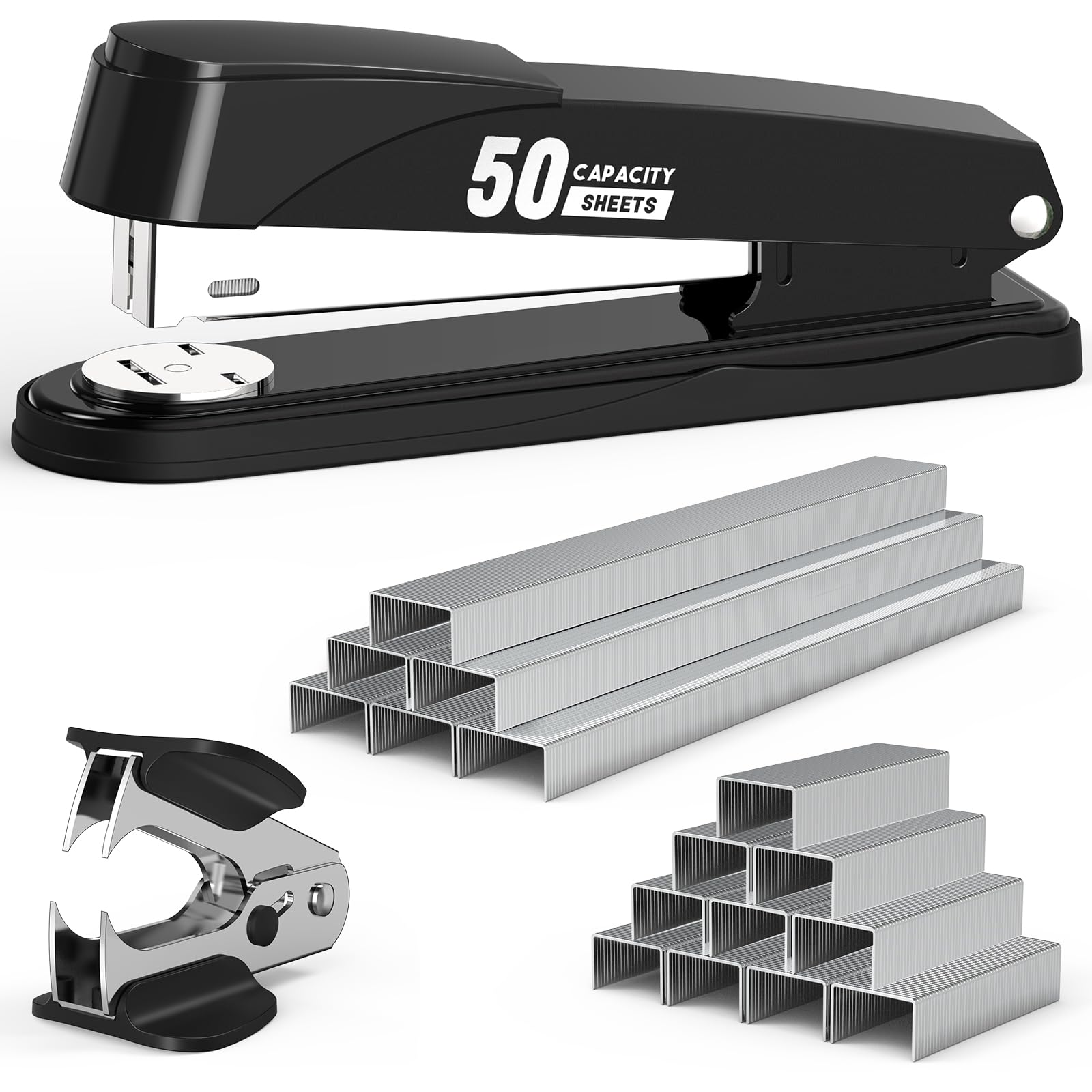 Metal Stapler Heavy Duty 50 Sheet Capacity with 1750 Staples & Staple Remover
