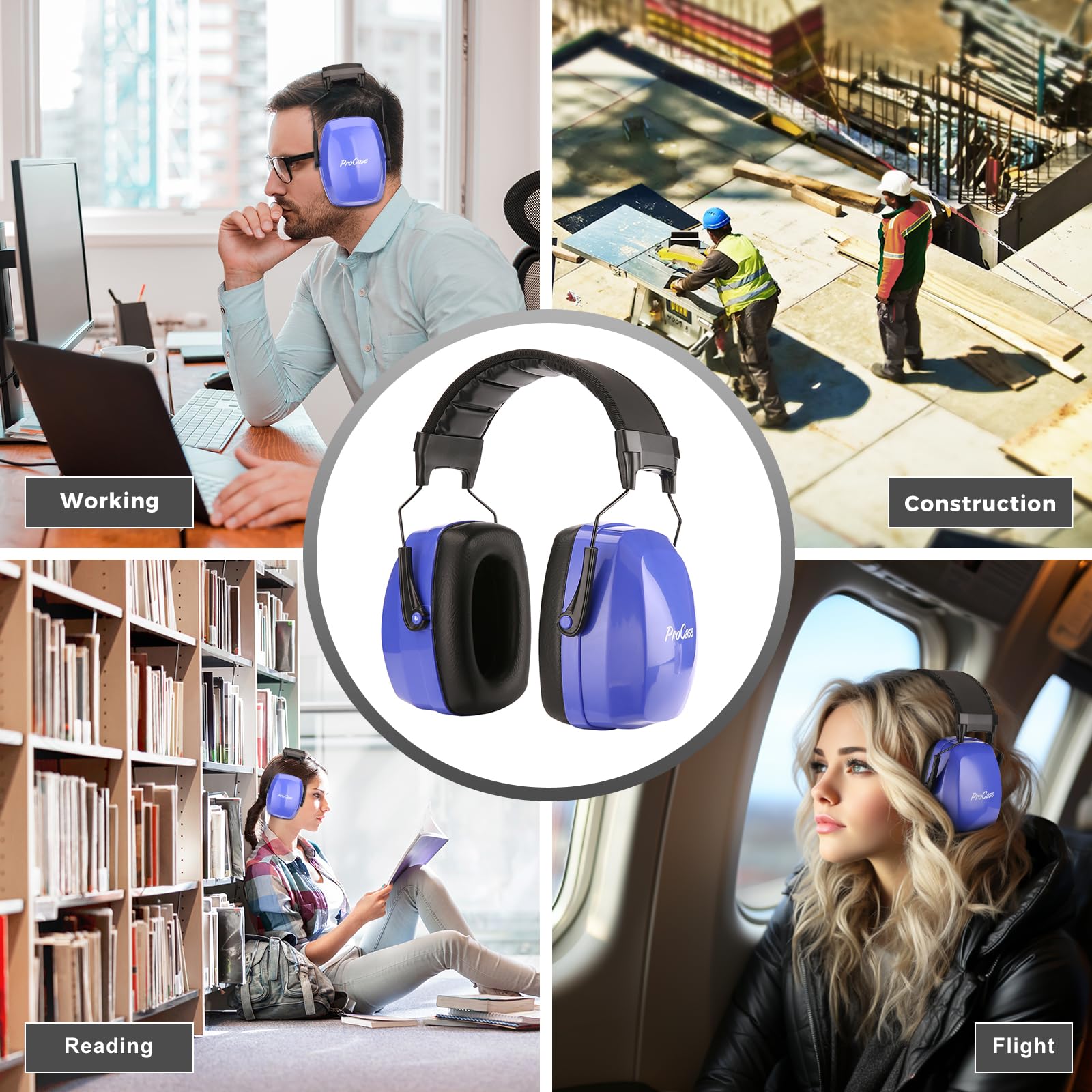 [1 PC] NRR 35dB Noise Cancelling Ear Protection Headphones