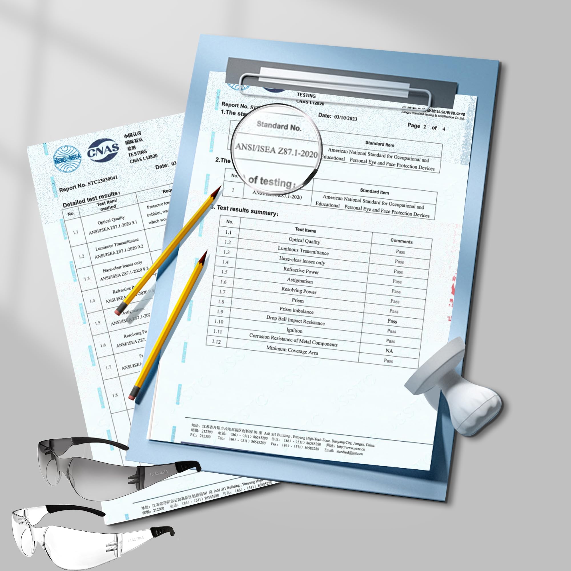 [10 / 30/ 50 / 80 / 100 PCS] Safety Glasses Protective Eyewear Glasses Bulk Ansi Z87.1 Impact Resistant Lens