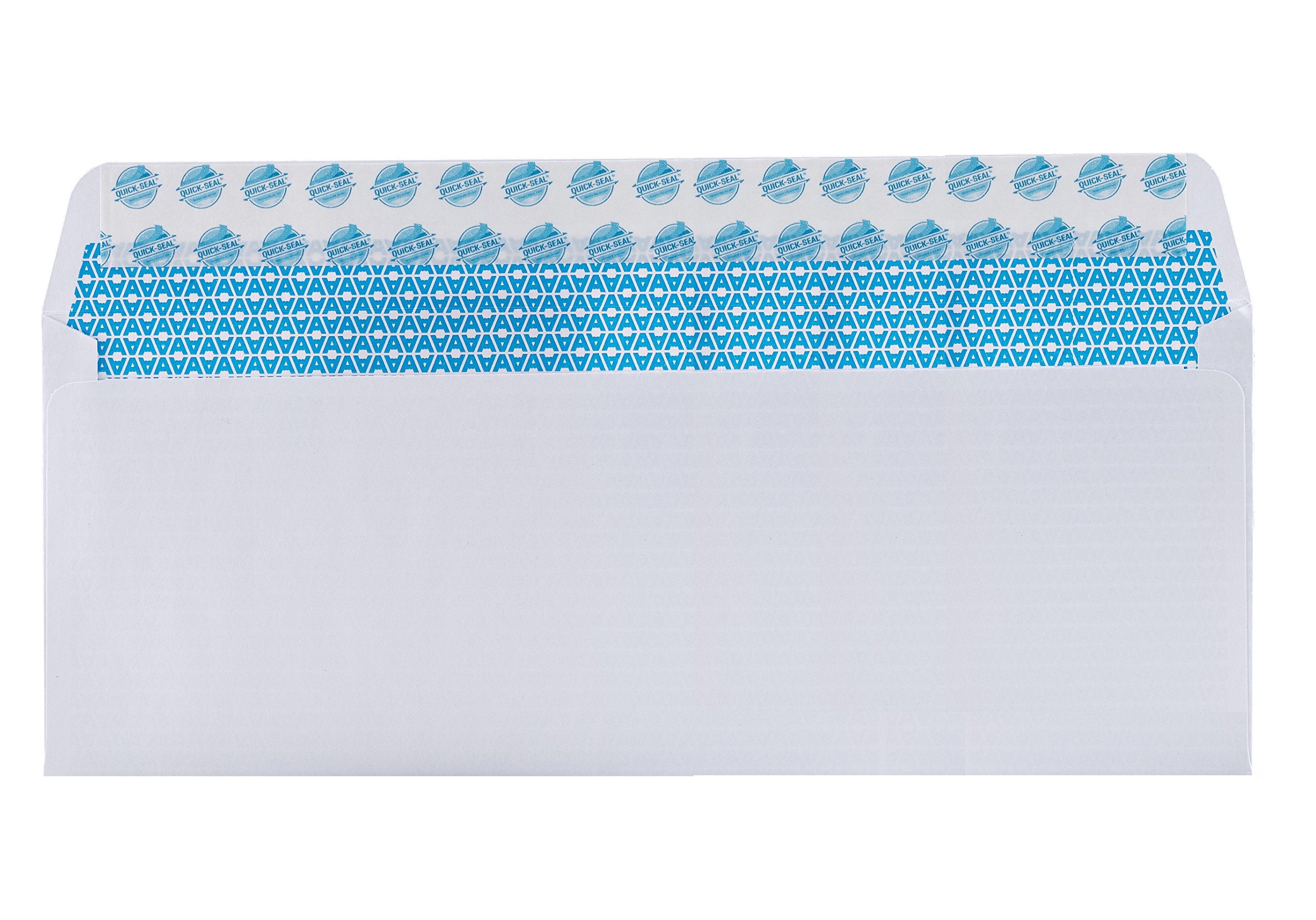 [100 Pack] #10 Security Tinted No Window Self-Seal Envelopes - Size 4-1/8 X 9-1/2 Inches (34100)